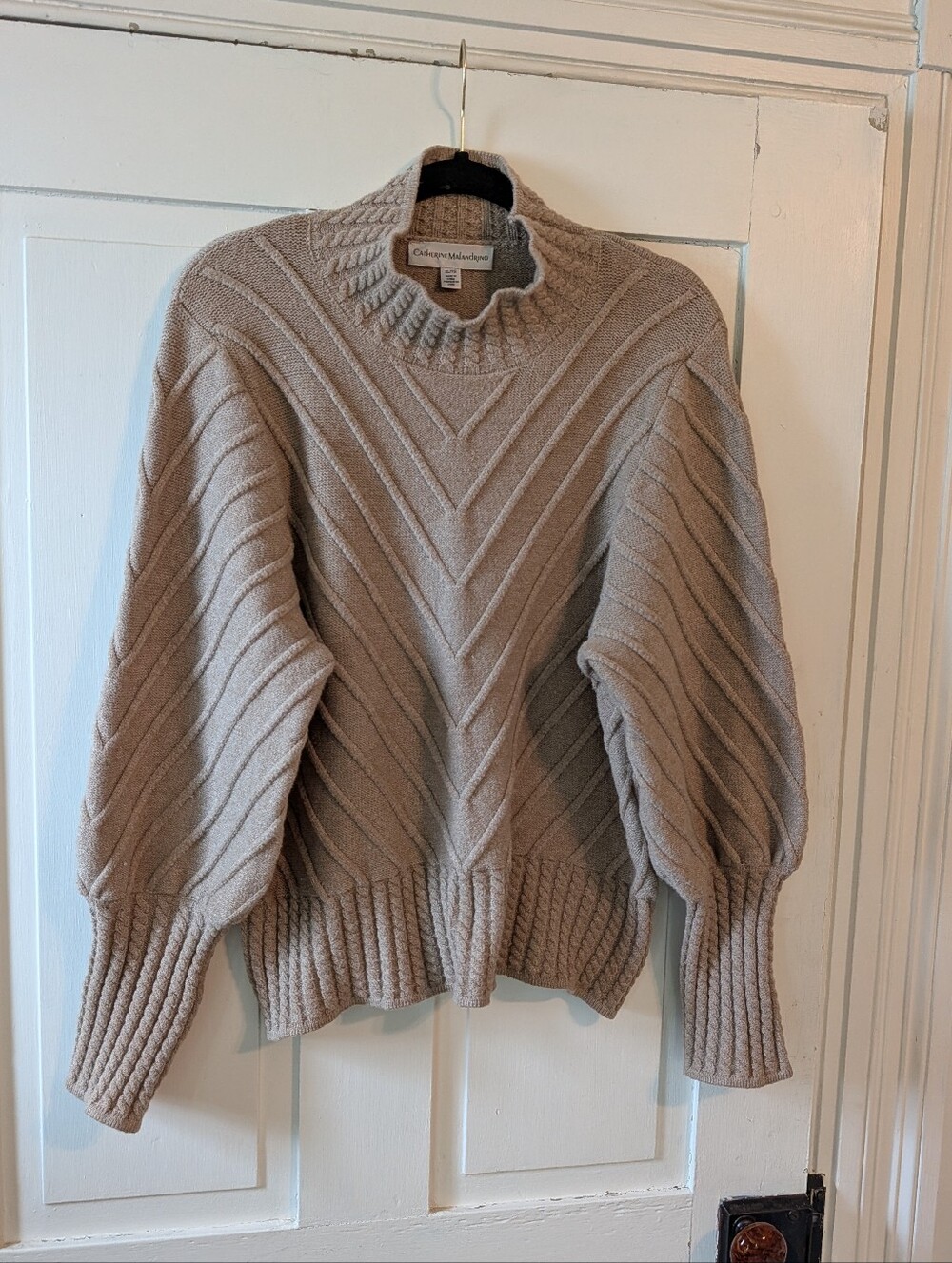 Catherine Malendrino Tan Sweater XL